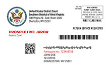 Jury Summons Post Card Thumbnail